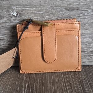 MARGOT New York Betty Zip Card Case Leather Wallet